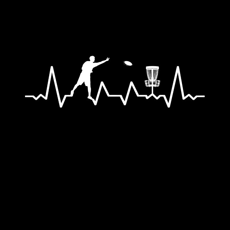 Disc Golf Player Disc Golfer Game Heartbeat