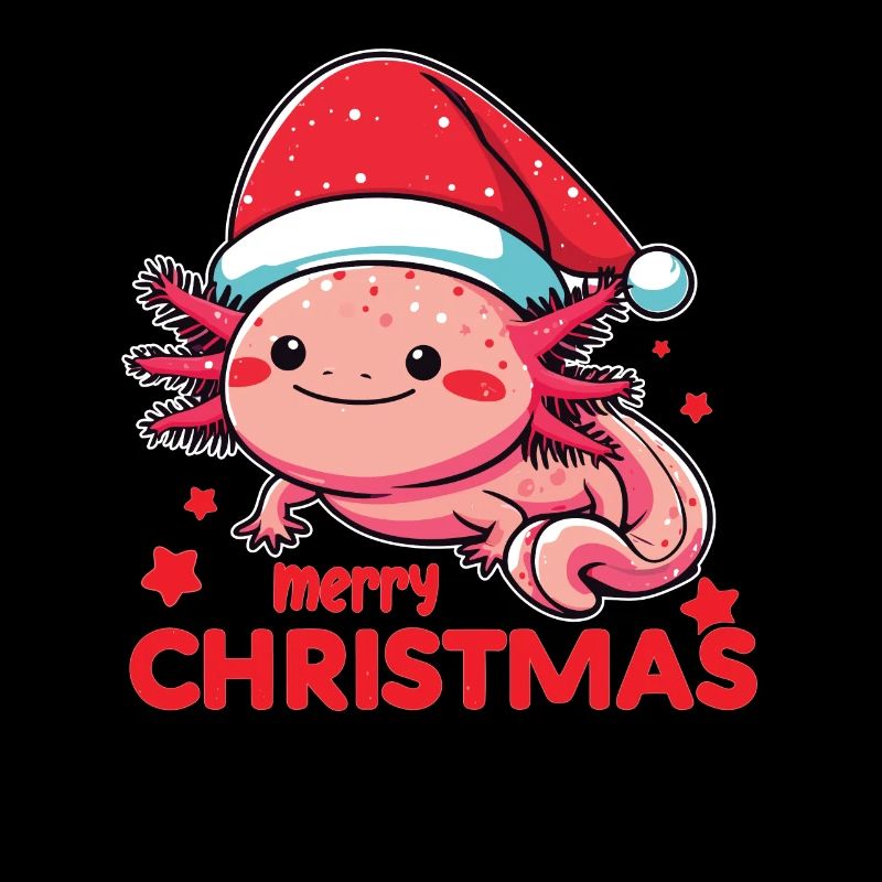 Axolotl Noël Axolotls mignons Joyeux Noël