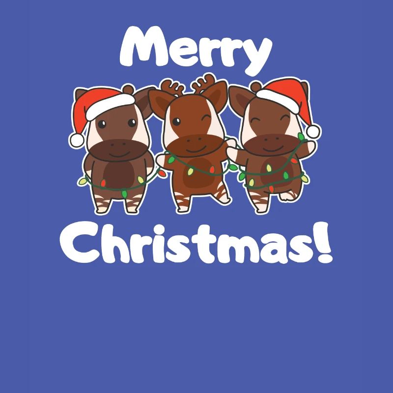 Okapi Christmas Winter Animals Okapi