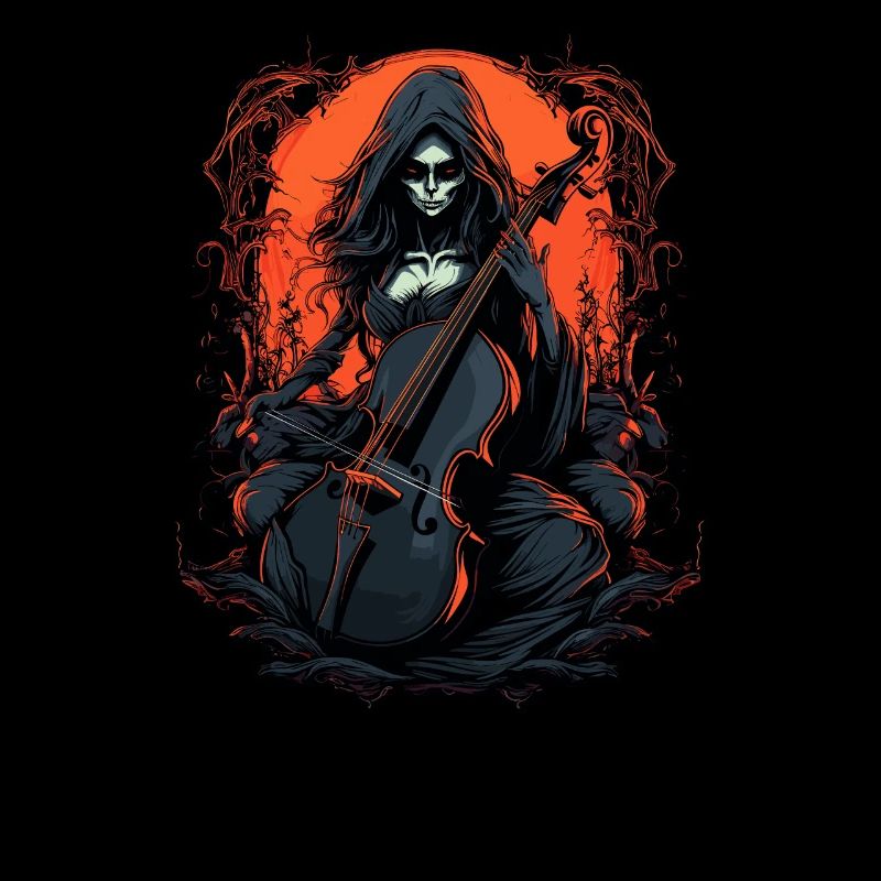 Cello Player, Cellist-Musician, Gothic-Witchcraft