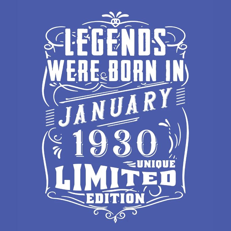 Anniversaire Janvier 1930 Année Edition Limitée