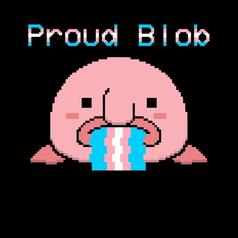 Blobfish Drapeau Trans Fierté Trans