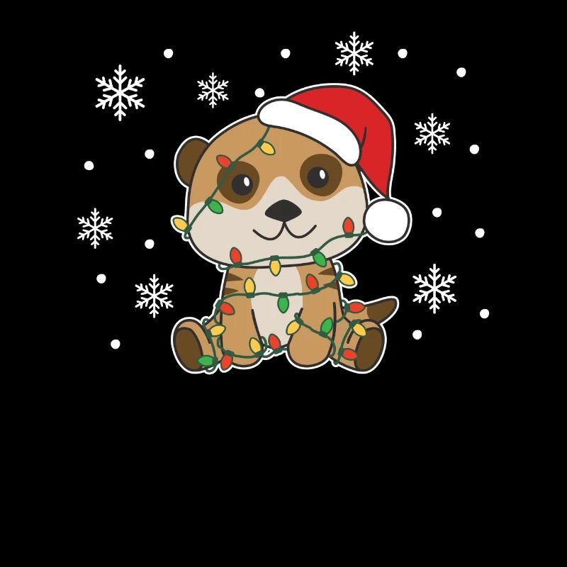 Suricate Noël Hiver Animaux Suricate