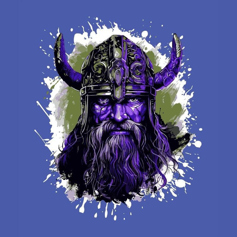 Wikinger Kopf Valhalla Krieger Bunt
