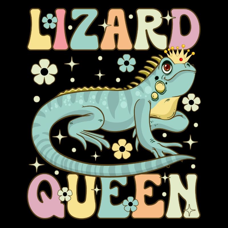 Lizard Queen Groovy Bearded Dragon Lizard Lover