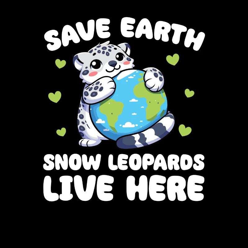 Save the Earth Snow Leopards Live Here Earth