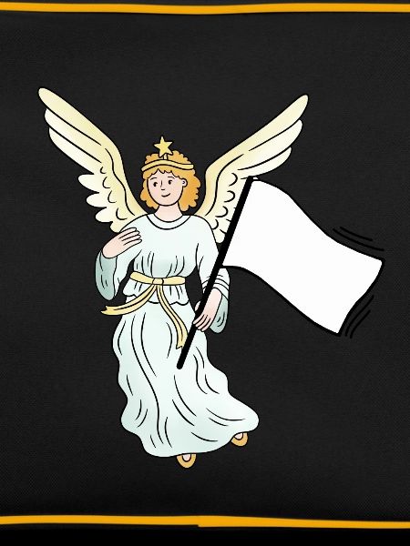 Engel Weltfrieden Fahne Peace
