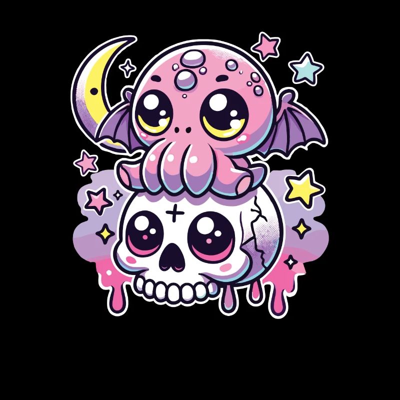 Kawaii Gothic Cthulhu Pastellfarben Gothic Goth