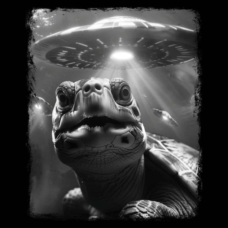 Turtle Sea Turtle UFO Alien Außerirdis