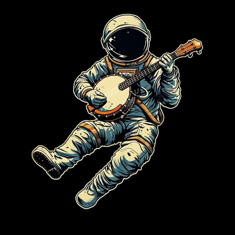 Astronaute Space Bluegrass Banjo Player