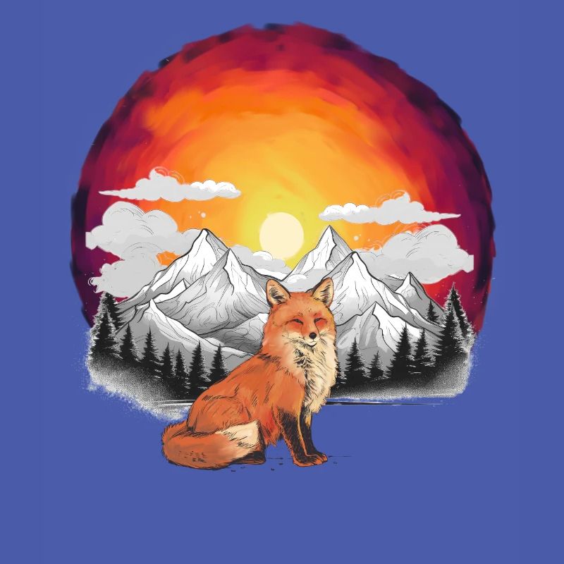 Nature Sunset Fox Foxes Mountains Mountains