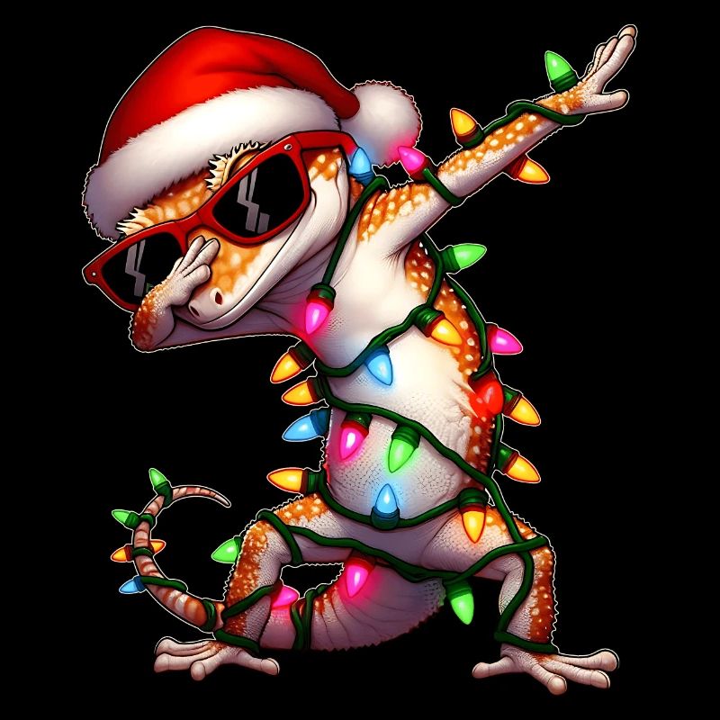 Polka Dot Crested Gecko Lizard Sunglasses Niedlic