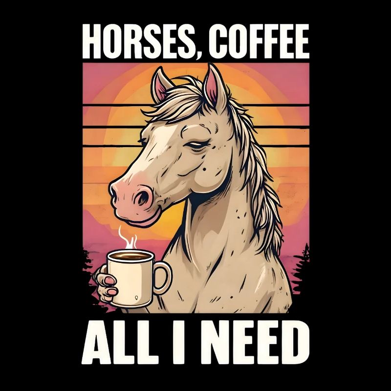 Lustiges Pferd Kunst Pferdebesitzer Pferde Kaffee