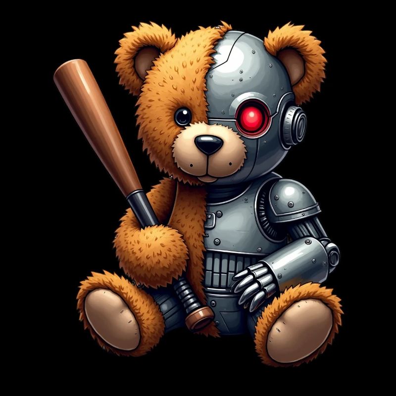 Funny Robot Tech Teddy Bear Cyborg Animal Bear