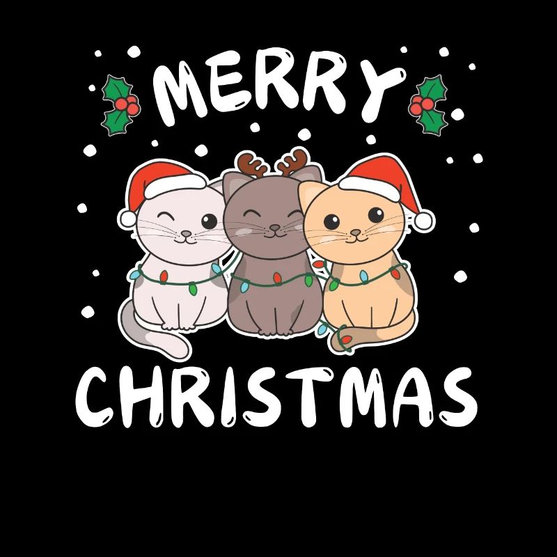 Joyeux Noël Chat mignon Chats de Noël