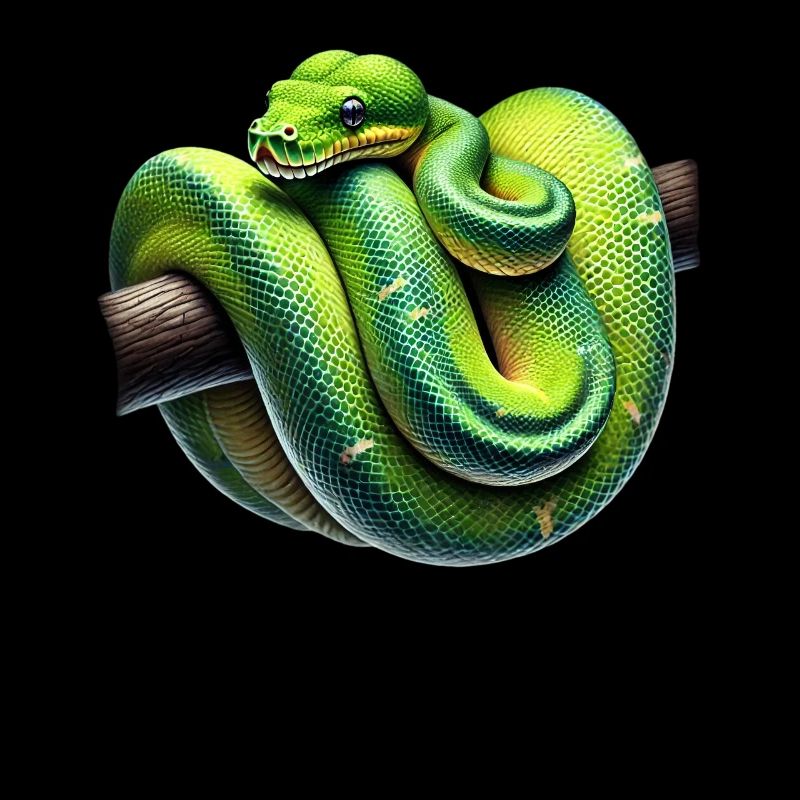 Arbre vert Python Serpents Amoureux Terrarium