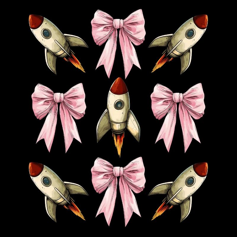 Coquettish Bow Space Rocket Space Shuttle