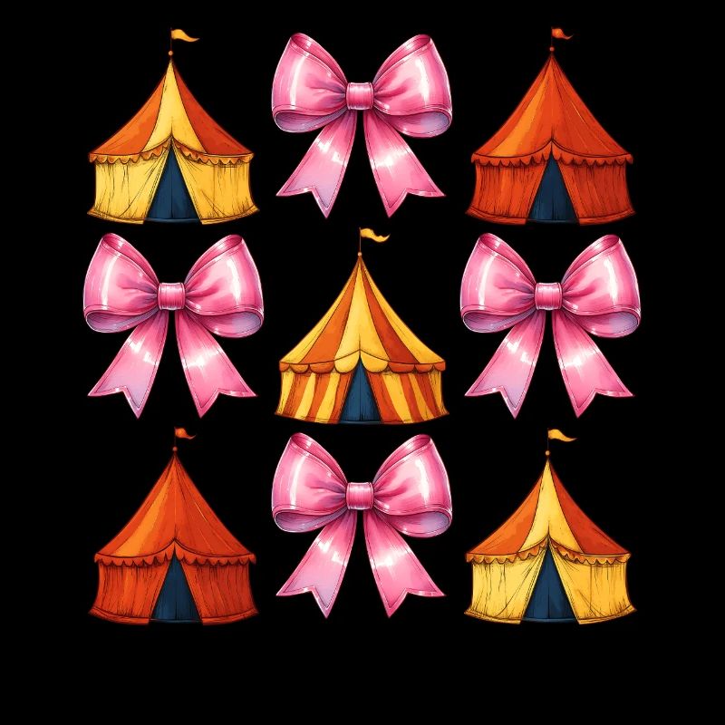 Coquettish Bow Circus Carnival Pink Bow