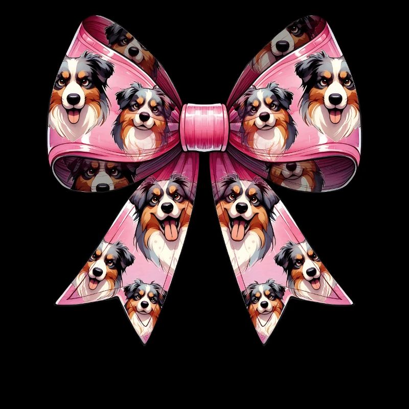 Coquette Bow Australian Shepherd Dog Mom Pattern