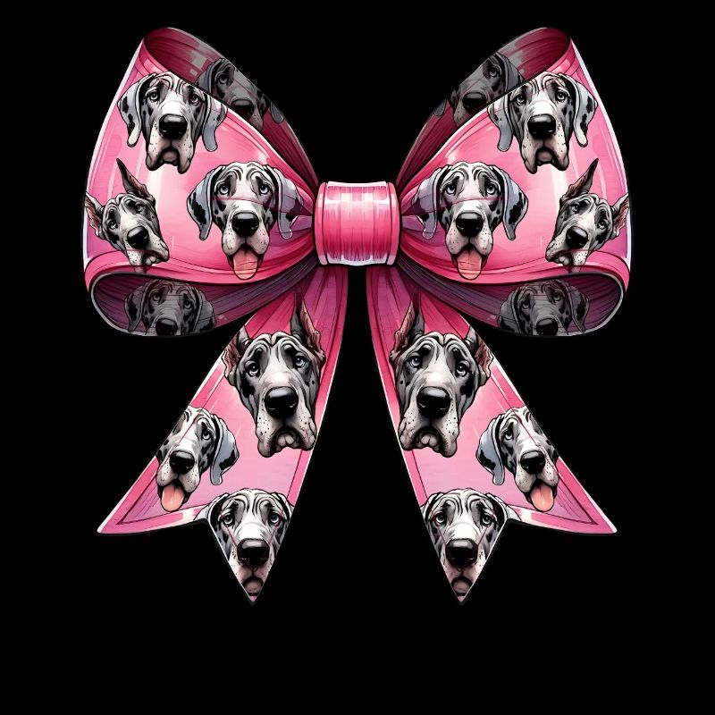 Coquette Bow Great Dane Dog Mom Pattern
