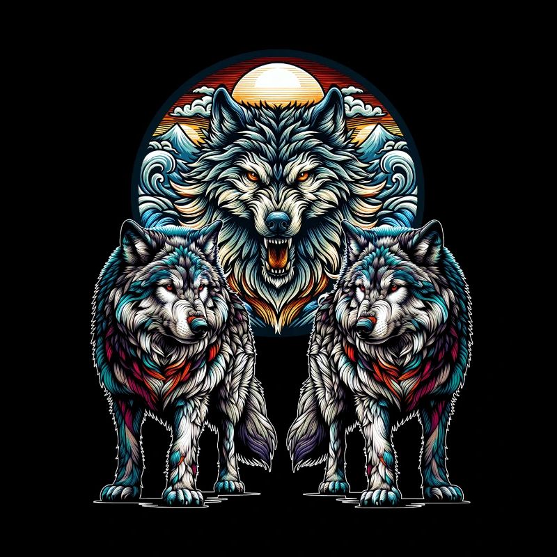Wikinger Wolf Wölfe