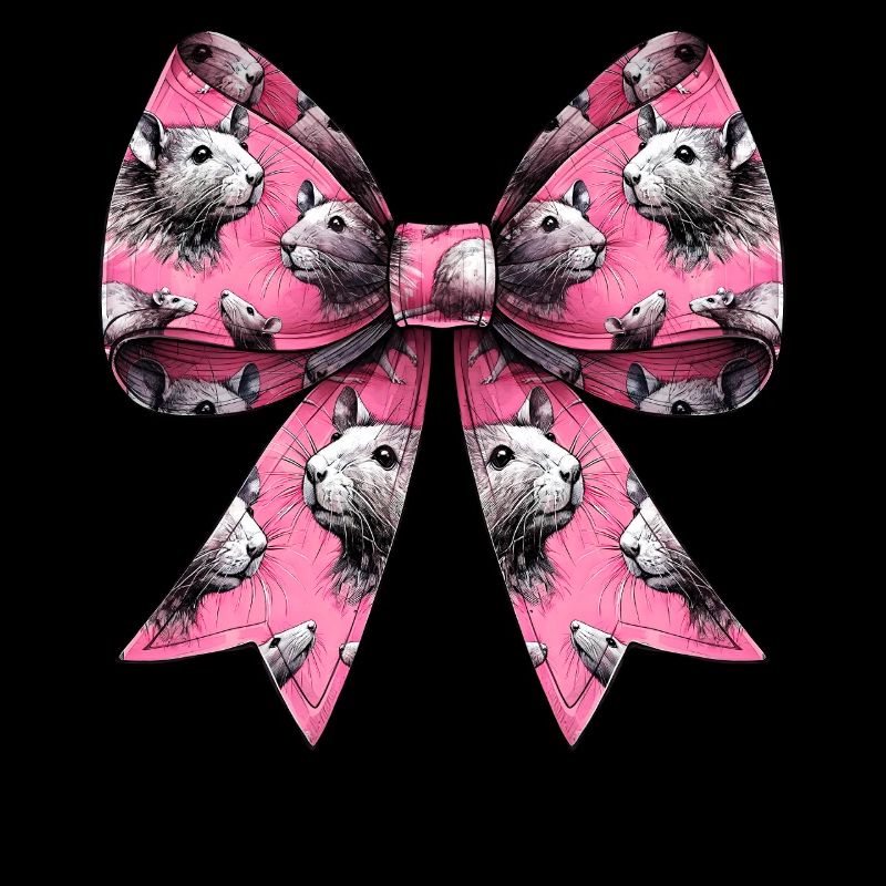 Coquette Bow Rat Mouse Pattern Mom Mothers Day