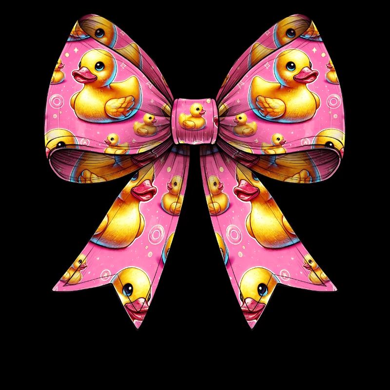Coquette Bow Gummiente Ducky Pattern Mom