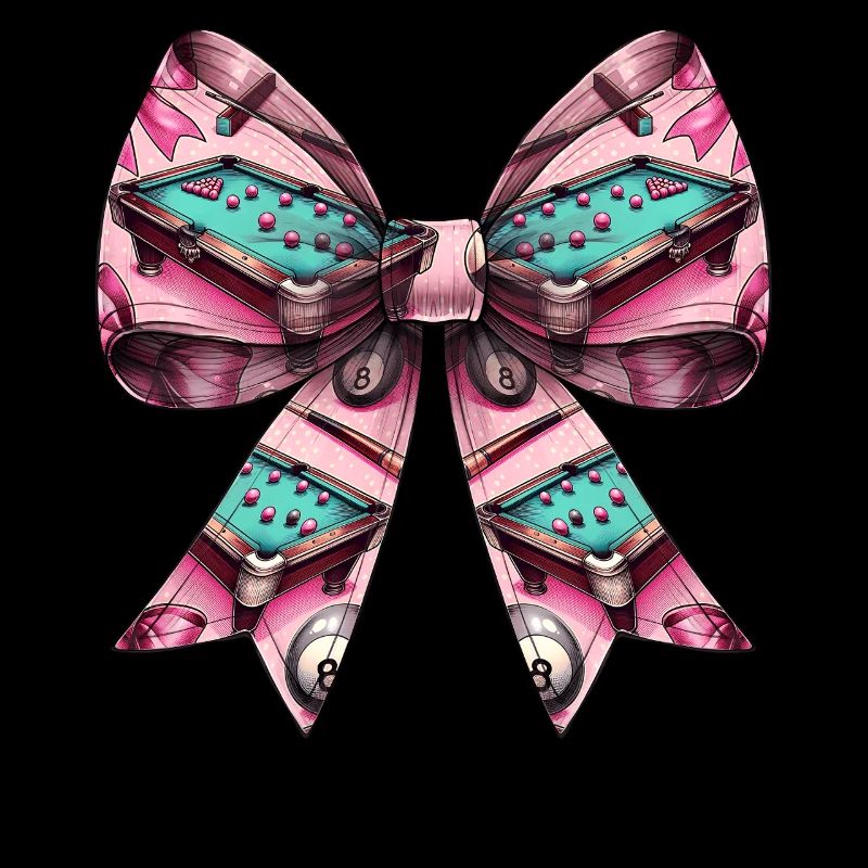 Coquette Bow Billard Table de billard Boules de queue