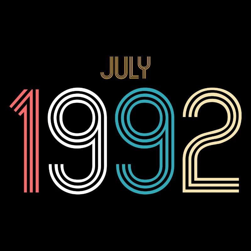 Juli 1992 - 30. Geburtstag Geschenk. Awesome.