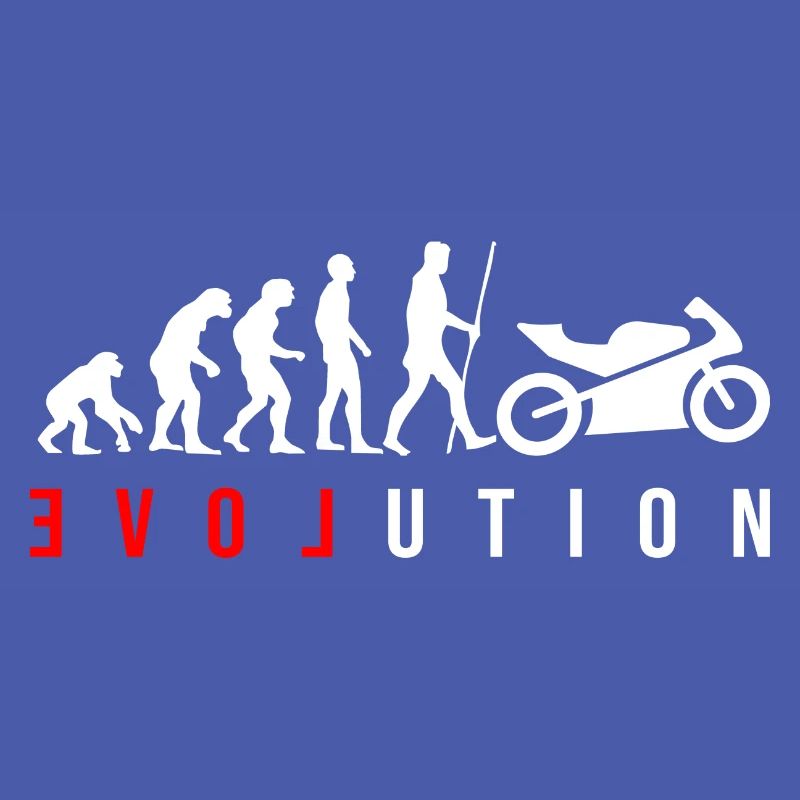 The evolution of humanity is the motorcycle