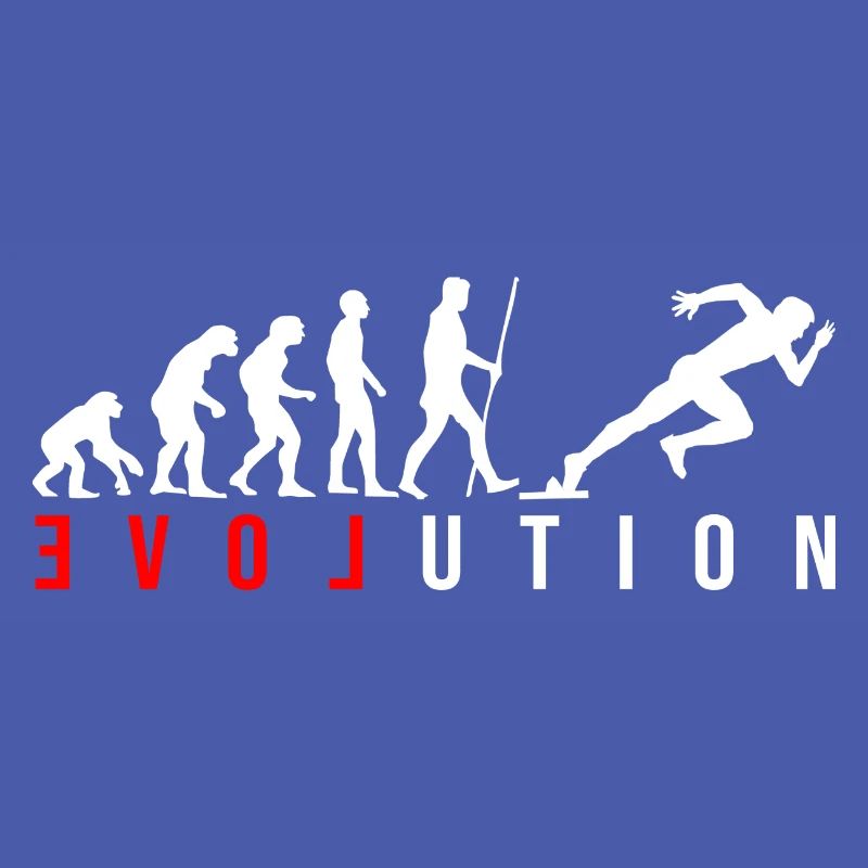 Sprinter Sprint Läufer LOVE in rot mit Evolution