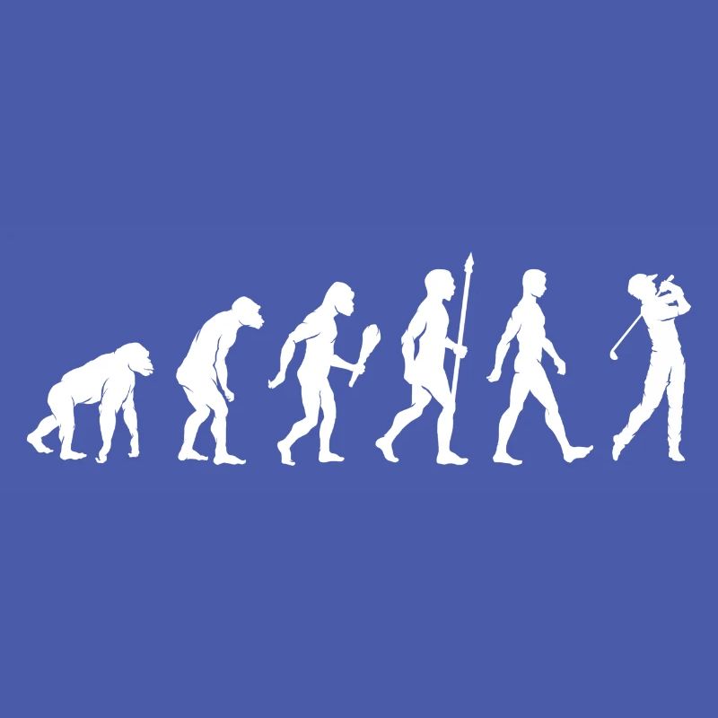 Lustige Golf Evolution Golfspieler Geschenkidee