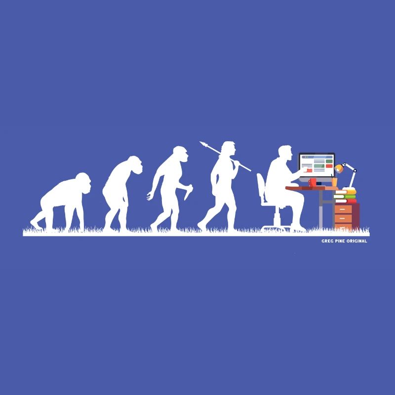 Evolution Nerd Geek Hacker Coder Programmeur