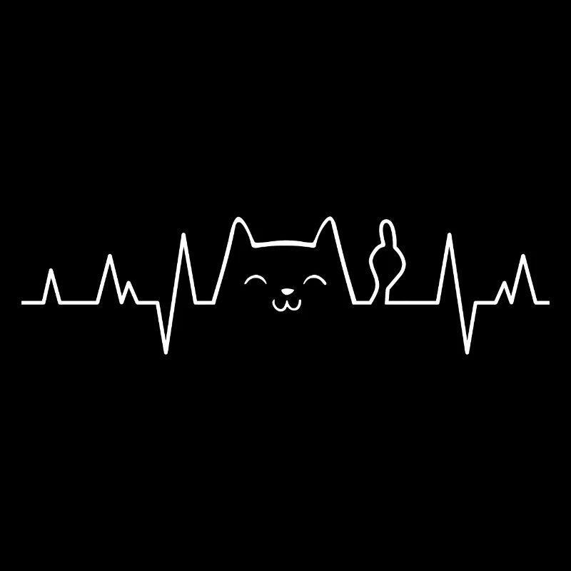 Middelfinger Katze Herzschlag EKG