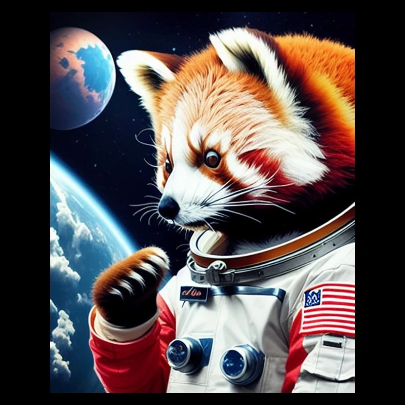 Red Panda in space