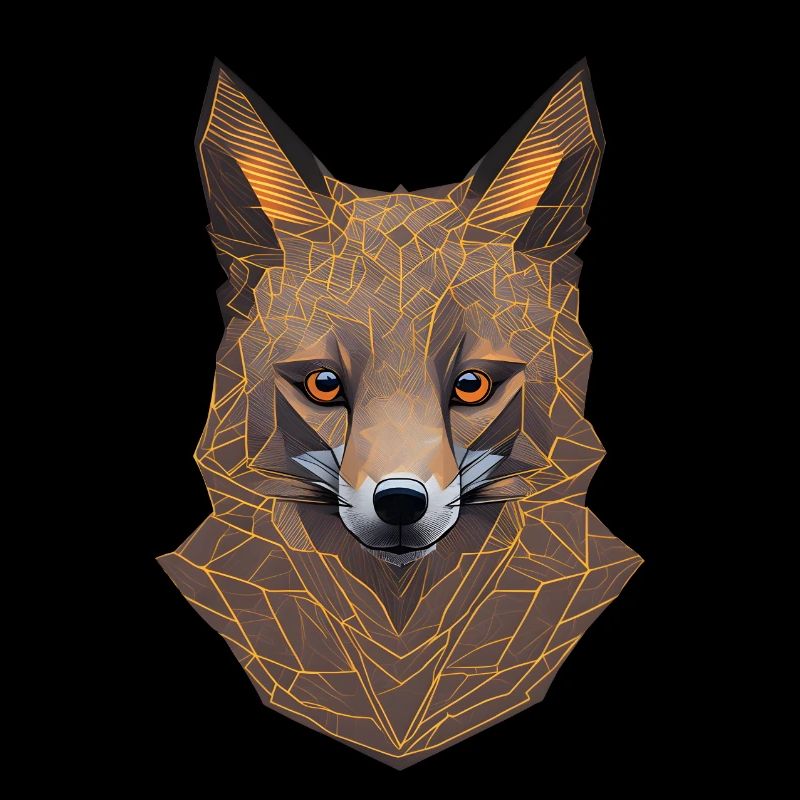 Geometric Fox Head