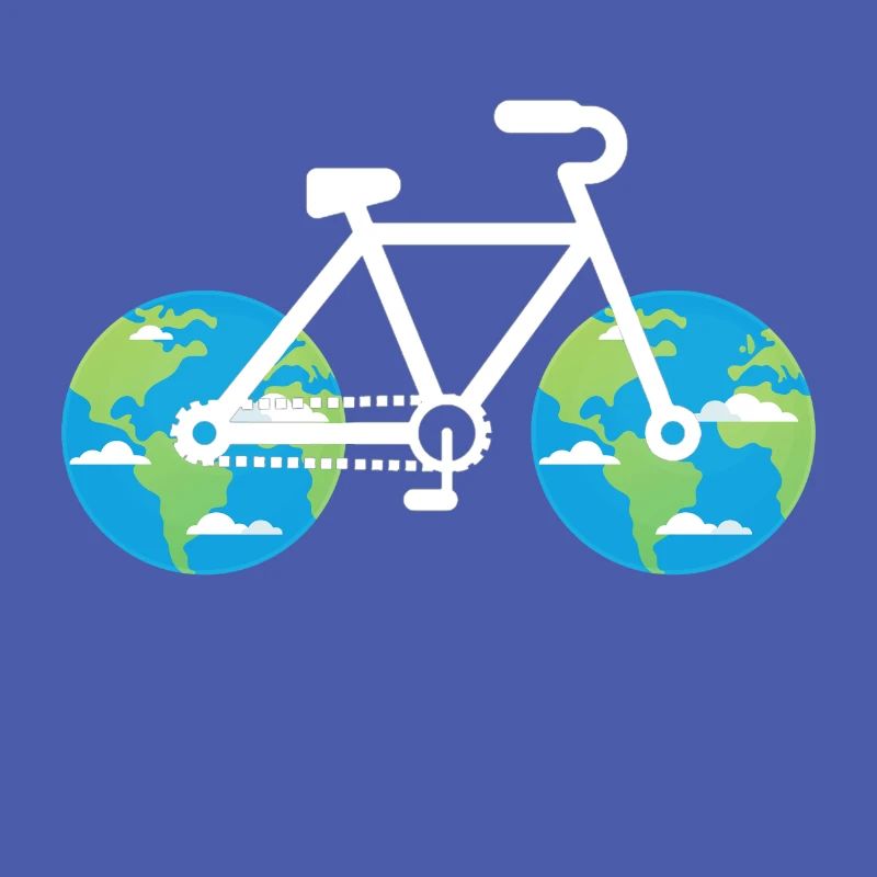 Globe terrestre de roue de bicyclette