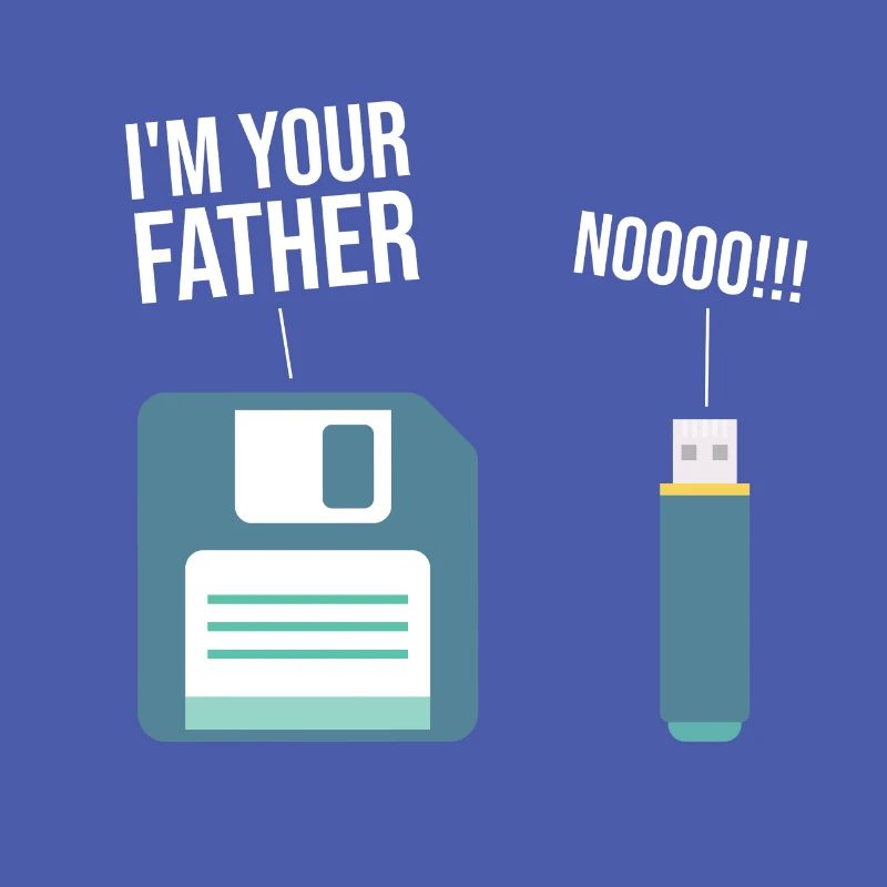 Funny 90's Floppy Disk Computer USB