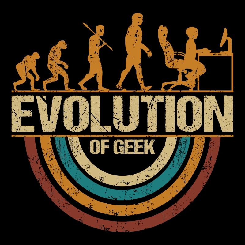 Computer Nerd Programmierer Evolution witzige