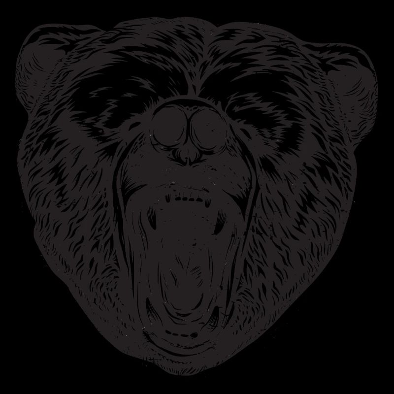 Brown bear head bear motif for brown bear team or