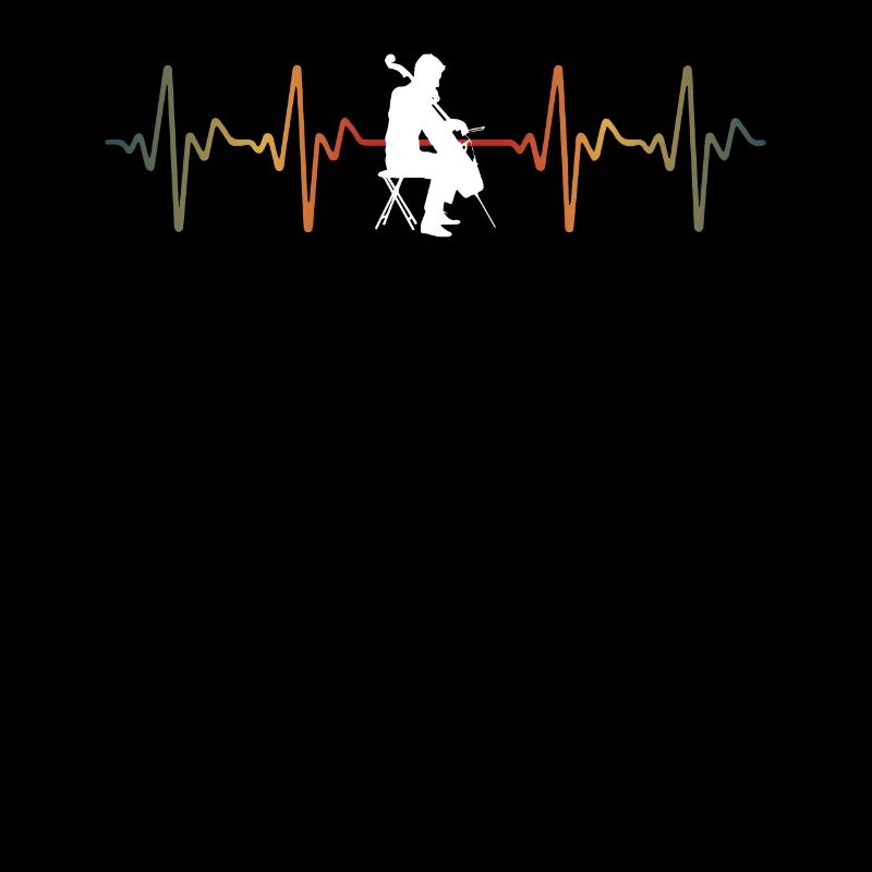 Retro cellist tshirt