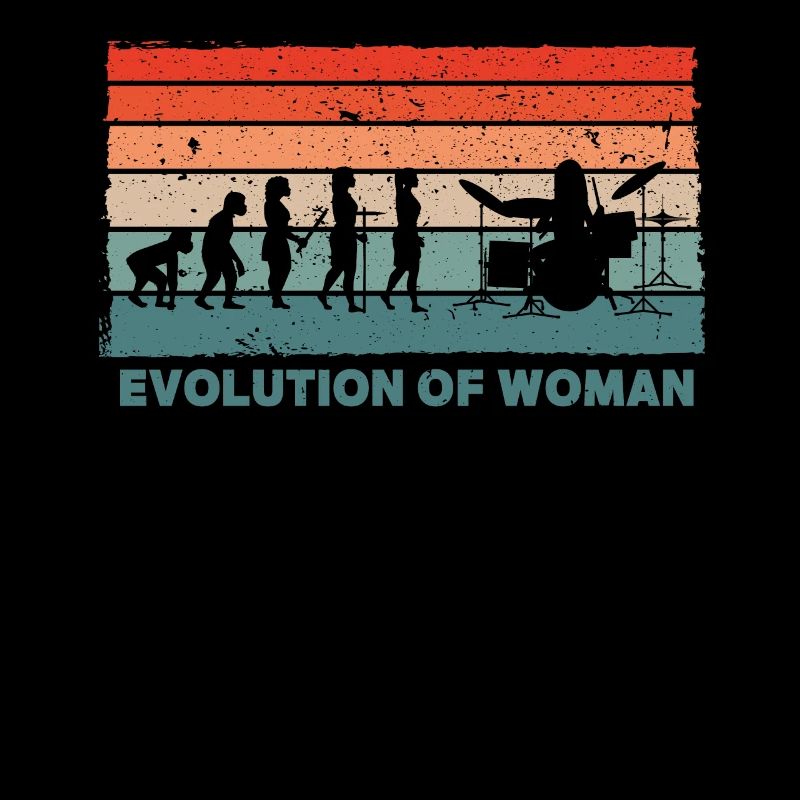 Retro Schlagzeuger Evolution Drummer