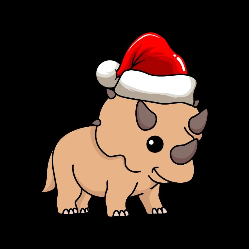 Dinosaur triceratops Christmas