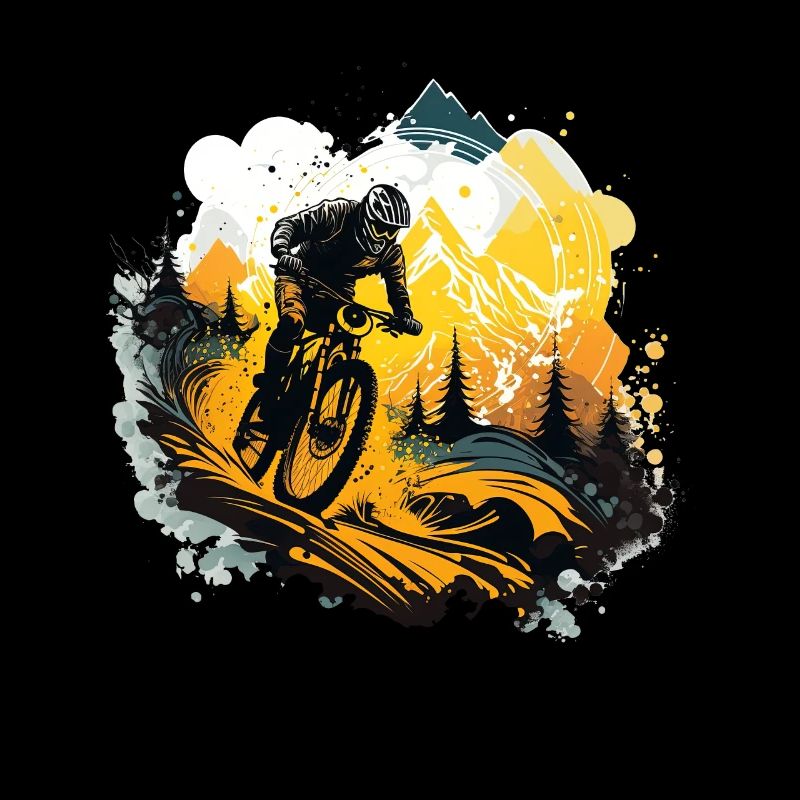 Conception cool de descente de VTT pour les fans de VTT