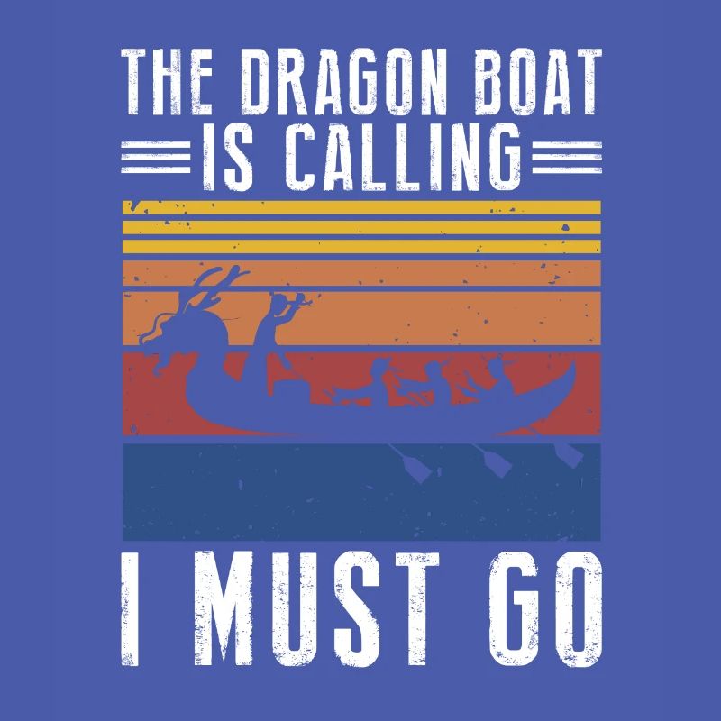 Drachenboot und Drachenboot Crew
