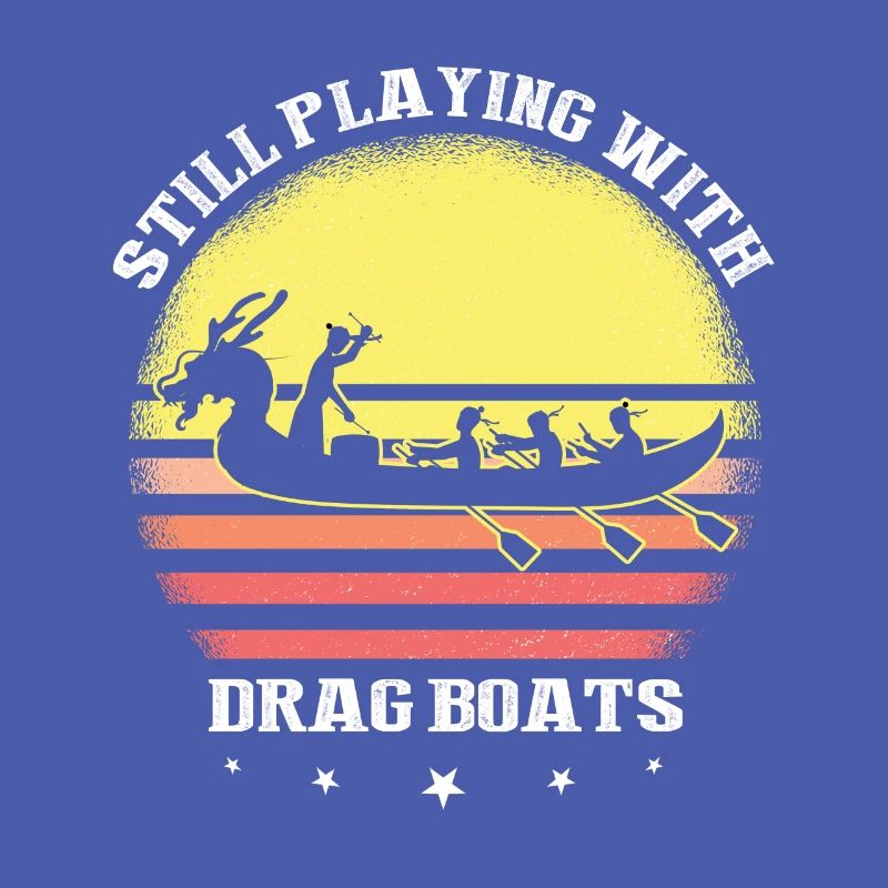 Drachenboot und Drachenboot Crew