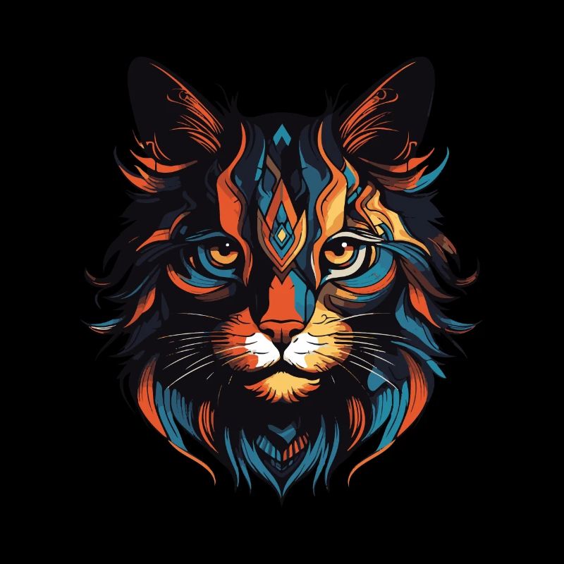 Cat Portrait Head
