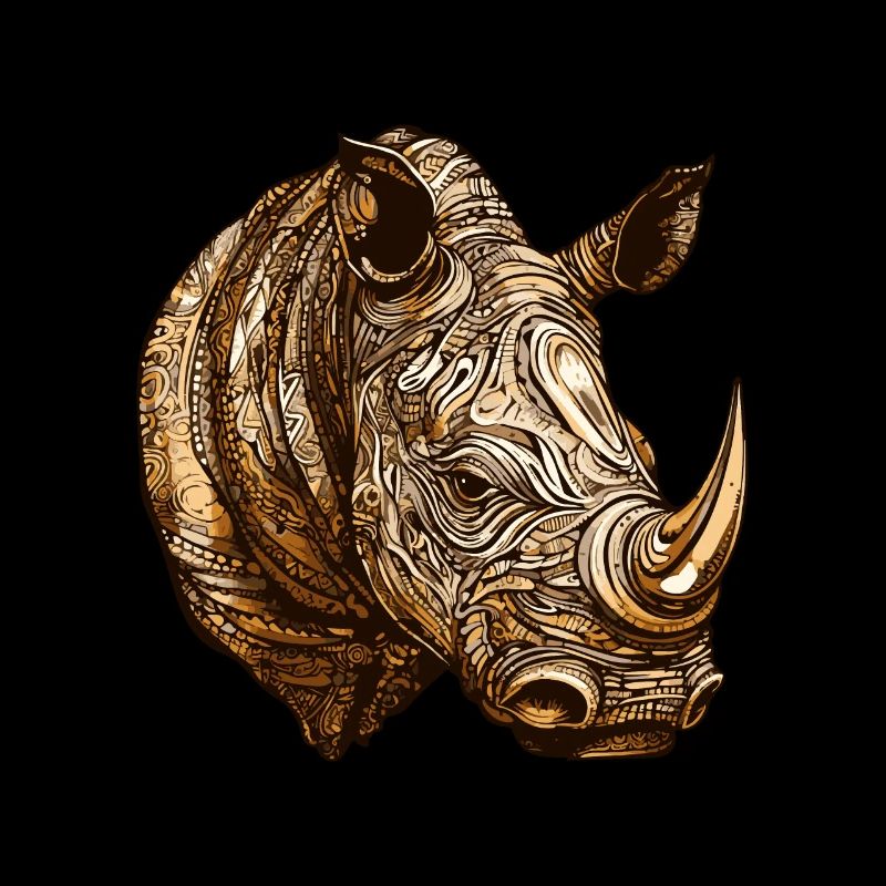 Nashorn Kopf Tier