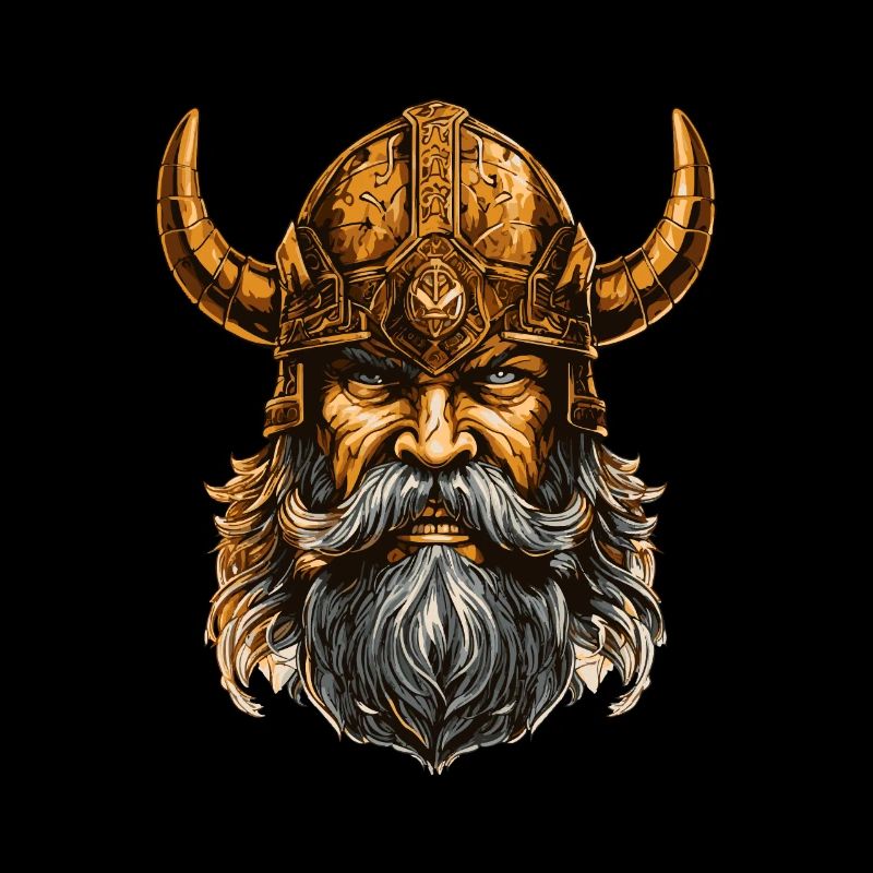 Wikinger Kopf Krieger Odin Valhalla