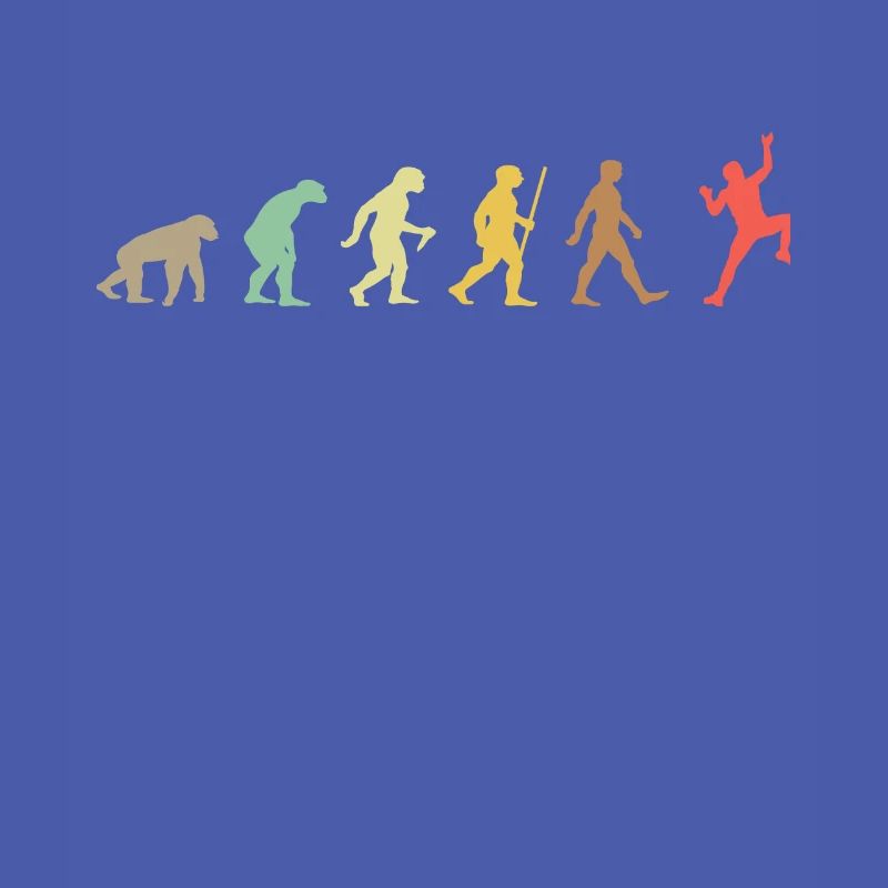 Climbing Retro Rock Climbing Evolution Climber